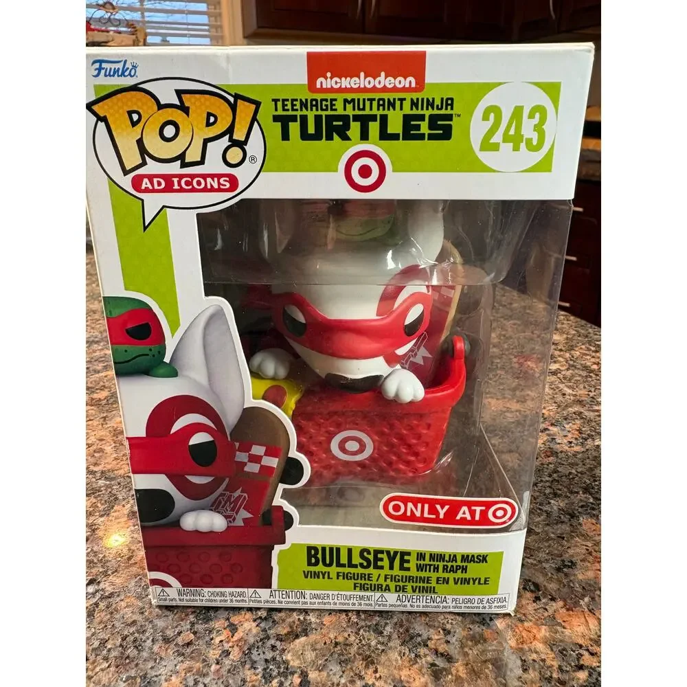 Funko Pop! 243 Teenage Mutant Ninja Turtles & Target Bullseye Dog in Ninja Mask - Picture 7 of 8